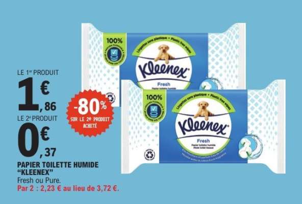 PAPIER TOILETTE HUMIDE "KLEENEX"