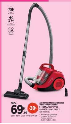ASPIRATEUR TRAINEAU SANS SAC SWIFT POWER CYCLONIC