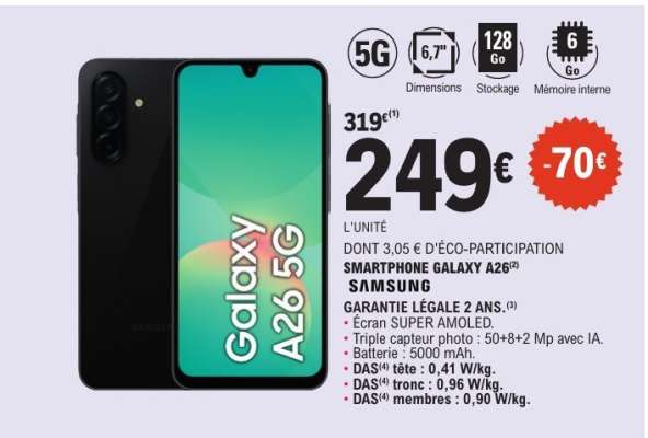 SMARTPHONE GALAXY A26 5G SAMSUNG