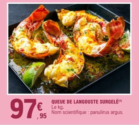 QUEUE DE LANGOUSTE SURGELÉ