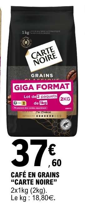 CAFE EN GRAINS CARTE NOIRE