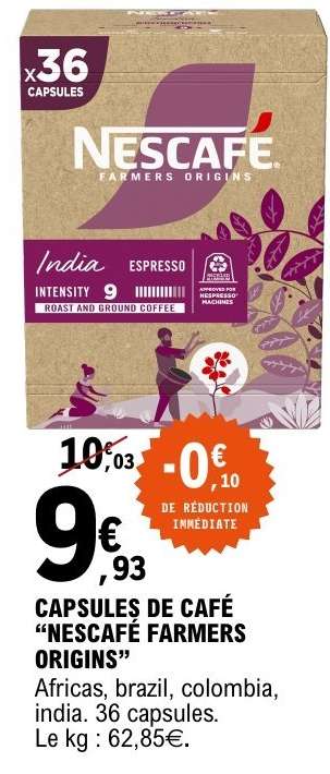 Capsules de café "Nescafé Farmers Origins"