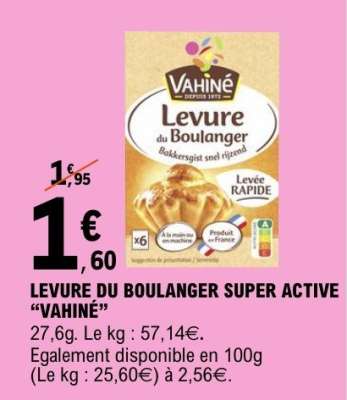 LEVURE DU BOULANGER SUPER ACTIVE “VAHINÉ”