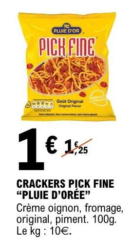 CRACKERS PICK FINE "PLUIE D’ORÉE"