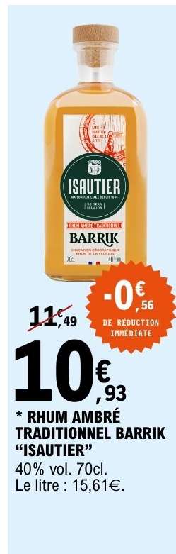 Rhum Ambré Traditionnel Barrik "Isautier"