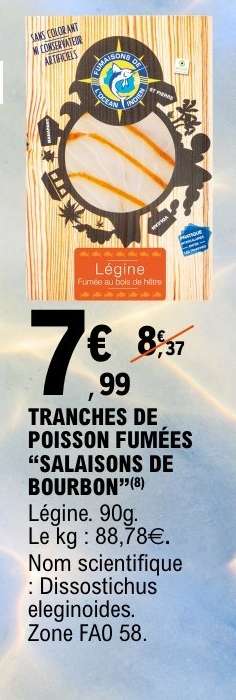 TRANCHES DE POISSON FUMÉES “SALAISONS DE BOURBON”