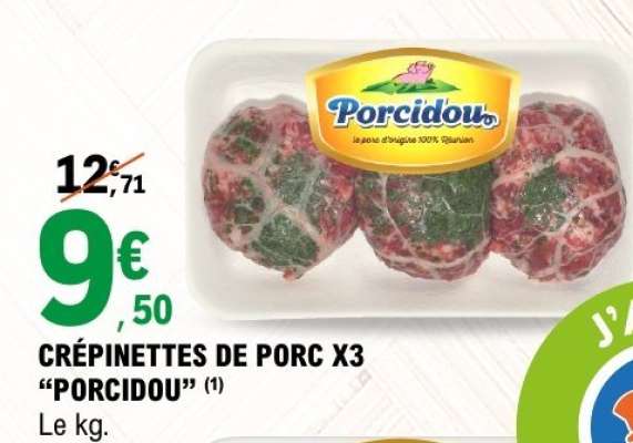 CRÉPINETTES DE PORC X3 “PORCIDOU”