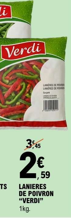 LANIERES DE POIVRON "VERDI"