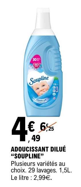 Adoucissant dilué SOUPLINE