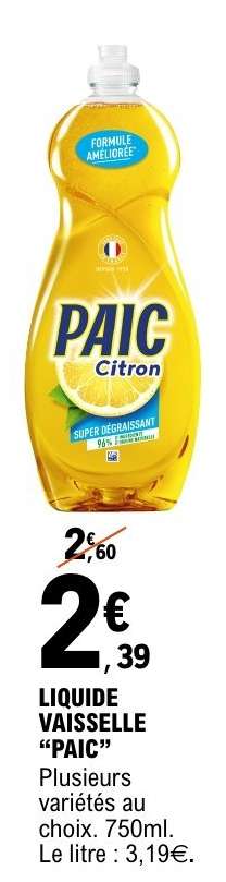 LIQUIDE VAISSELLE “PAIC”
