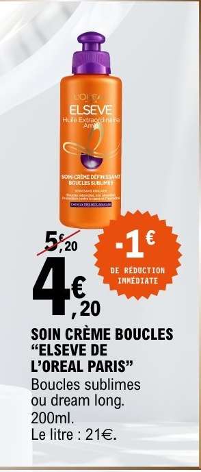 SOIN CRÈME BOUCLES “ELSEVE DE L’OREAL PARIS”