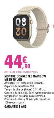 MONTRE CONNECTÉE RAINBOW MESH NYLON
