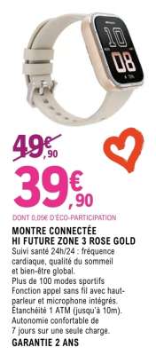 MONTRE CONNECTÉE HI FUTURE ZONE 3 ROSE GOLD