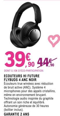 ECOUTEURS HI FUTURE FLYBUDS 4 ANC NOIR