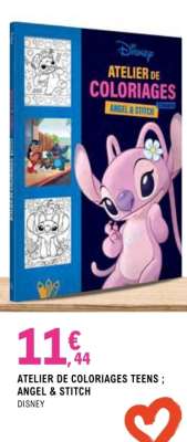 ATELIER DE COLORIAGES TEENS ; ANGEL & STITCH