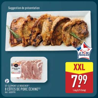 8 Côtes de Porc Échine