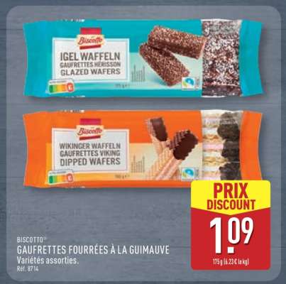 BISCOTTO® GAUFRETTES FOURRÉES À LA GUIMAUVE