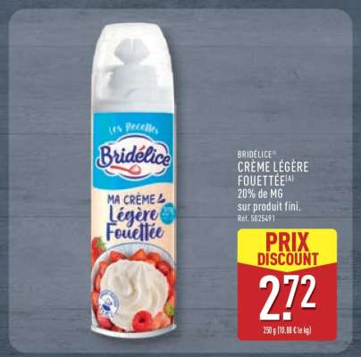 BRIDÉLICE Crème Légère Fouettée