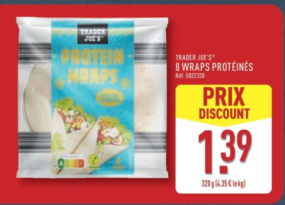 TRADER JOE'S 8 WRAPS PROTÉINÉS