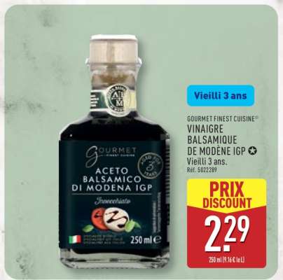 GOURMET FINEST CUISINE VINAIGRE BALSAMIQUE DE MODÈNE IGP