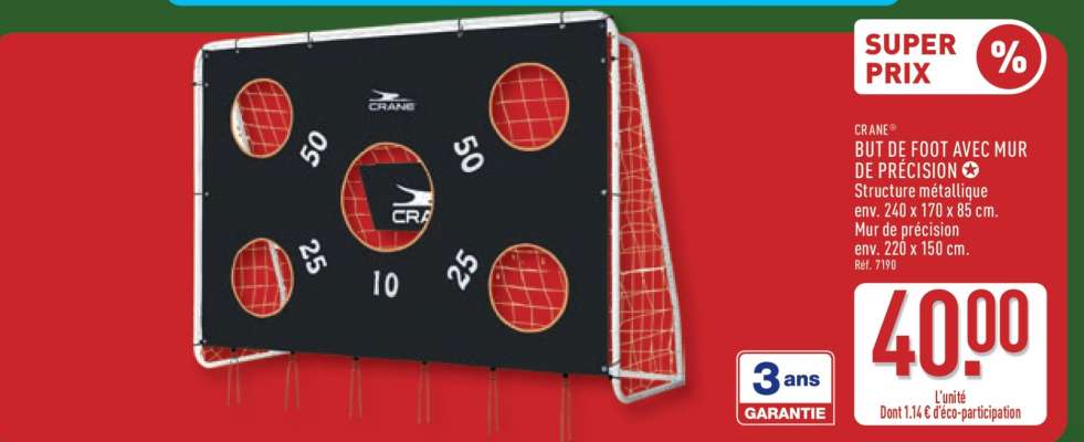 CRANE But de foot avec mur de précision