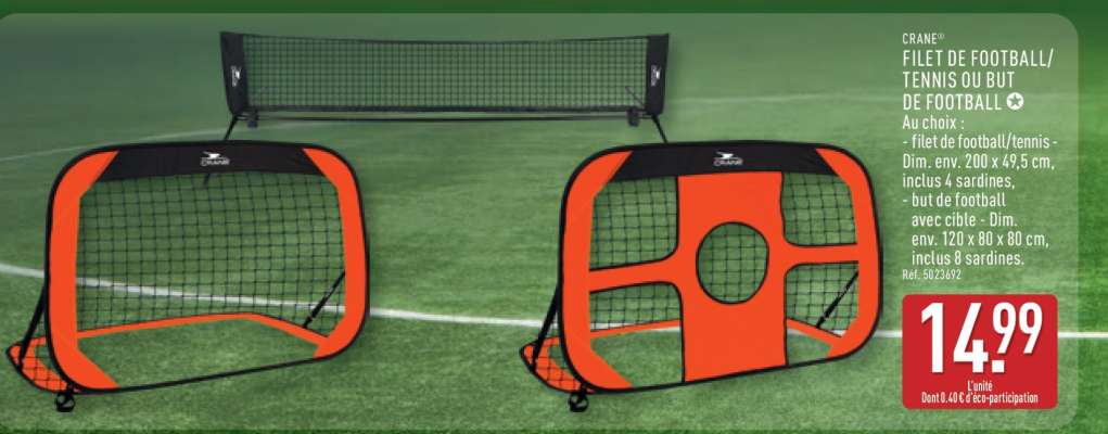 FILET DE FOOTBALL/TENNIS OU BUT DE FOOTBALL