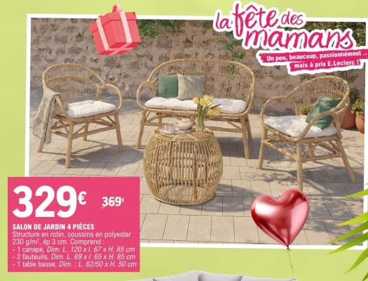 SALON DE JARDIN 4 PIÈCES