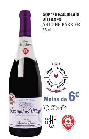 AOP Beaujolais Villages Antoine Barrier