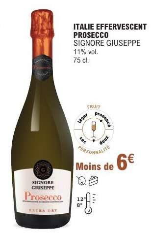 ITALIE EFFERVESCENT PROSECCO SIGNORE GIUSEPPE