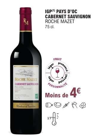 IGP Pays d'Oc Cabernet Sauvignon Roche Mazet