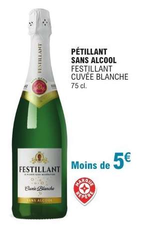 PÉTILLANT SANS ALCOOL FESTILLANT CUVÉE BLANCHE