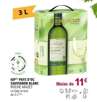 IGP PAYS D’OC SAUVIGNON BLANC ROCHE MAZET
