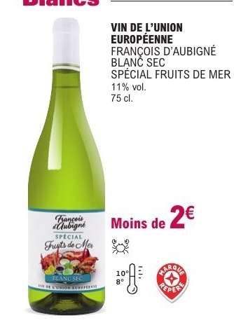 FRANÇOIS D’AUBIGNÉ BLANC SEC SPÉCIAL FRUITS DE MER