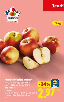 Pommes bicolore sachet