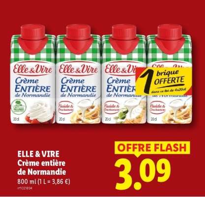 ELLE & VIRE Crème entière de Normandie