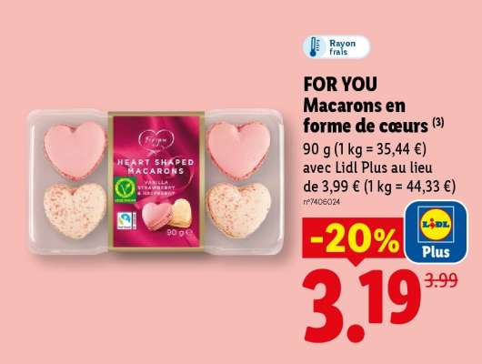FOR YOU Macarons en forme de cœurs