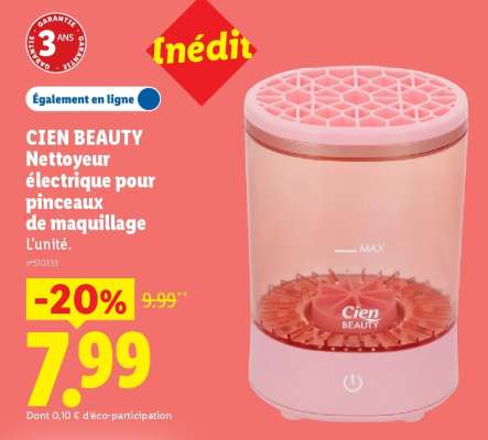 CIEN BEAUTY Nettoyeur électrique pour pinceaux de maquillage