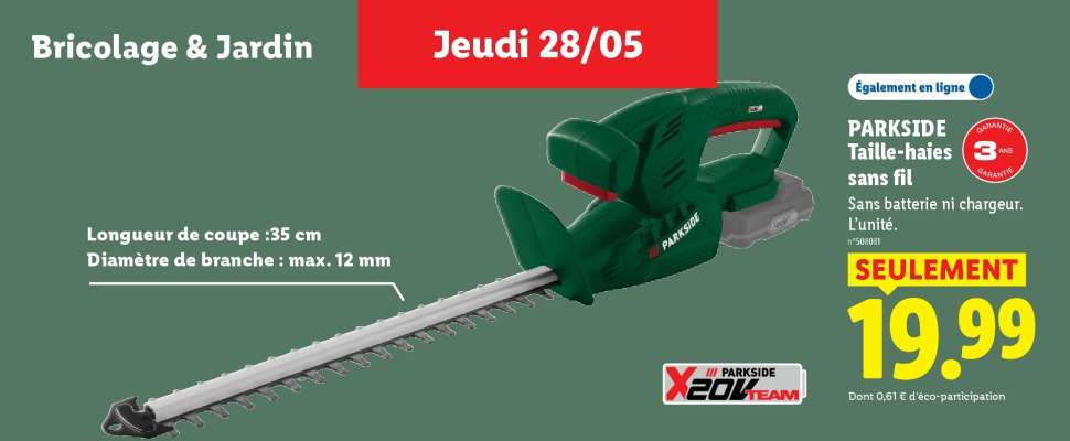 PARKSIDE Taille-haies sans fil
