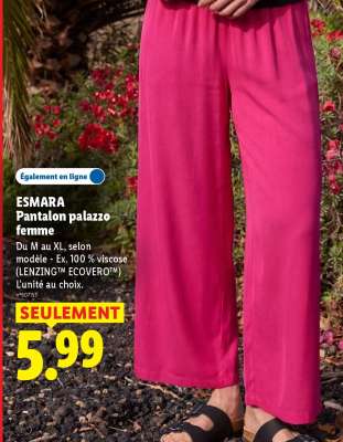 ESMARA Pantalon palazzo femme