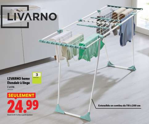 LIVARNO home Étendoir à linge