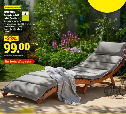LIVARNO Bain de soleil relax Sevilla