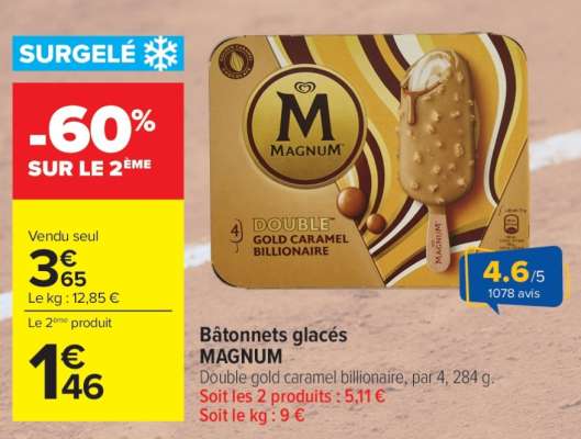 BÂTONNETS GLACÉS MAGNUM