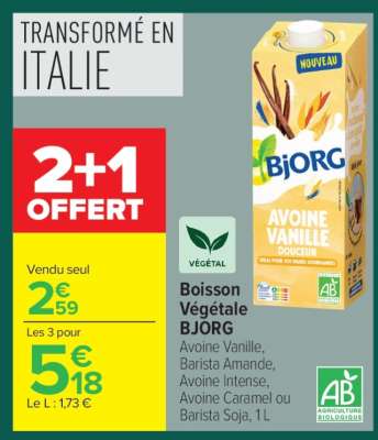 Boisson végétale BJORG