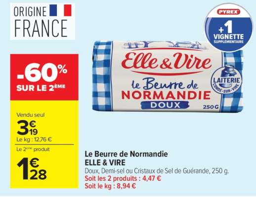 Le Beurre de Normandie ELLE & VIRE