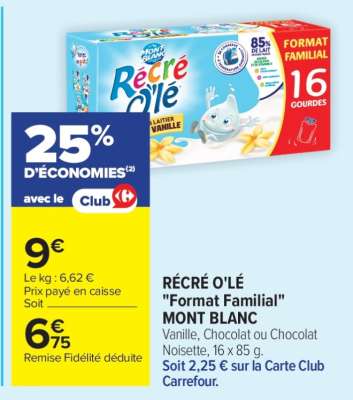RÉCRÉ O’LÉ «Format familial» MONT BLANC