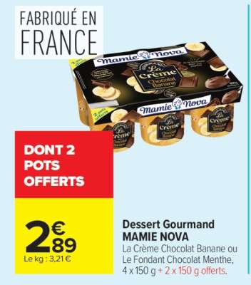 Dessert Gourmand MAMIE NOVA