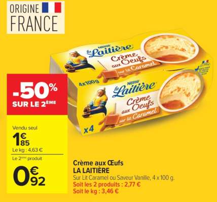 Crème Aux Oeufs La Laitière