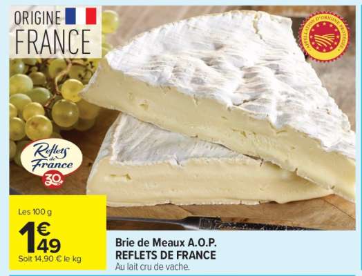 Brie de Meaux A.O.P. REFLETS DE FRANCE