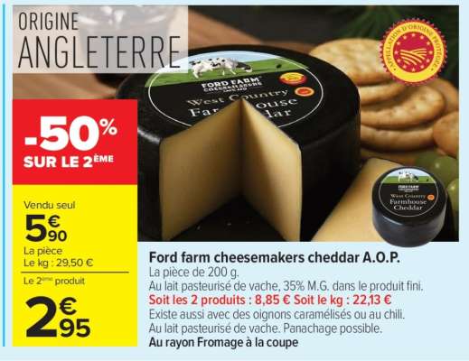 Ford farm cheesemakers cheddar A.O.P.