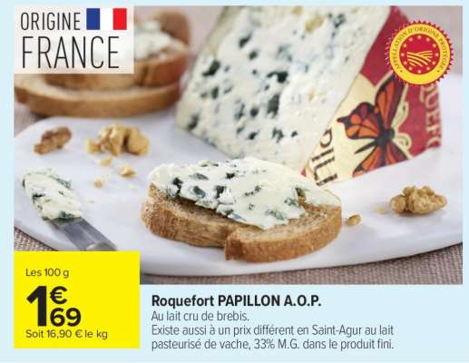 Roquefort PAPILLON A.O.P.